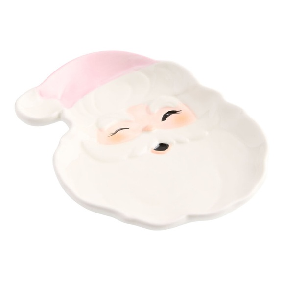 Pink Santa Figural Appetizer Plates (Set of 4) - Picture 3 of 3